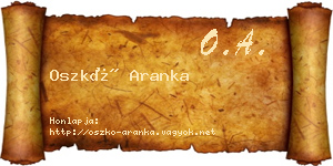 Oszkó Aranka névjegykártya